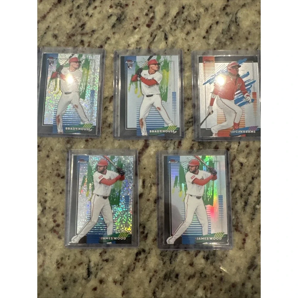 2026 Topps Finest Washington Nationals 5-Card Team Lot Parallels & Uncommon